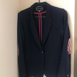 Love Tree Dark Blue Blazer with Red Striped Details